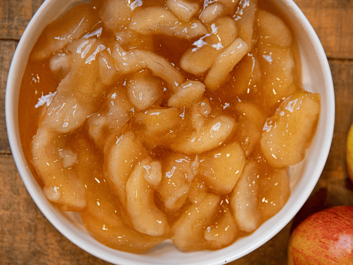 bowl of saucy apples 