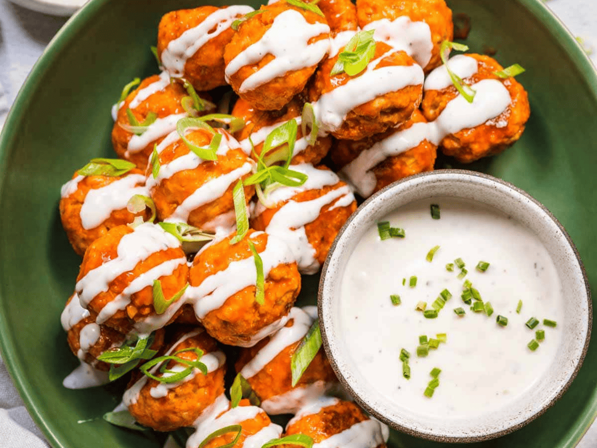 Easy Buffalo Chicken Meatballs Recipe - Dinner, then Dessert