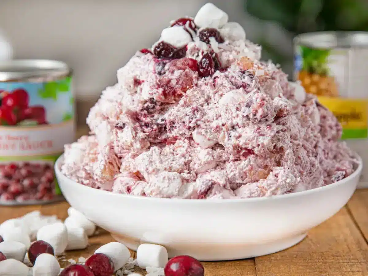 Bowl of cranberry salad