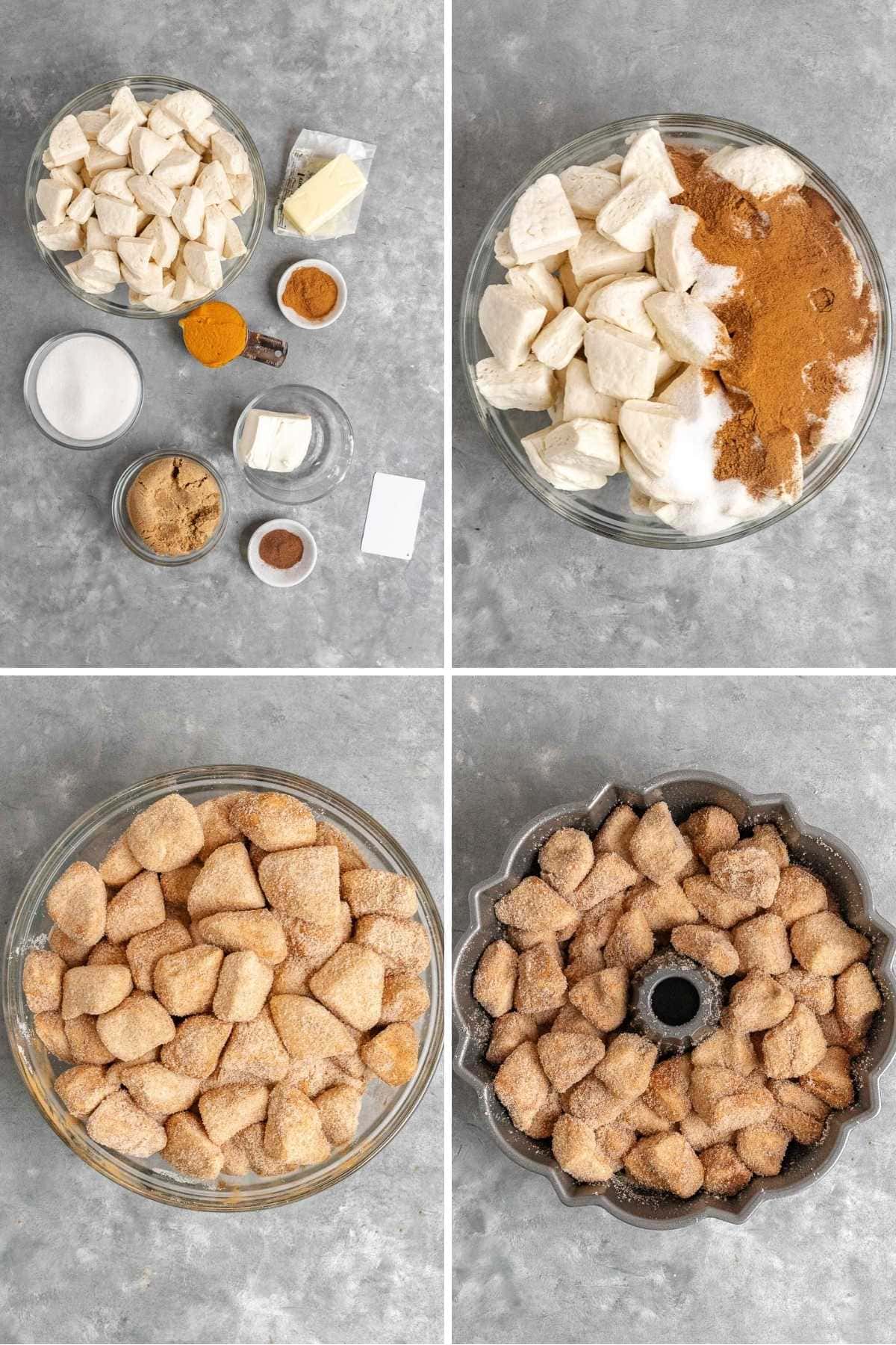 Assembling bread