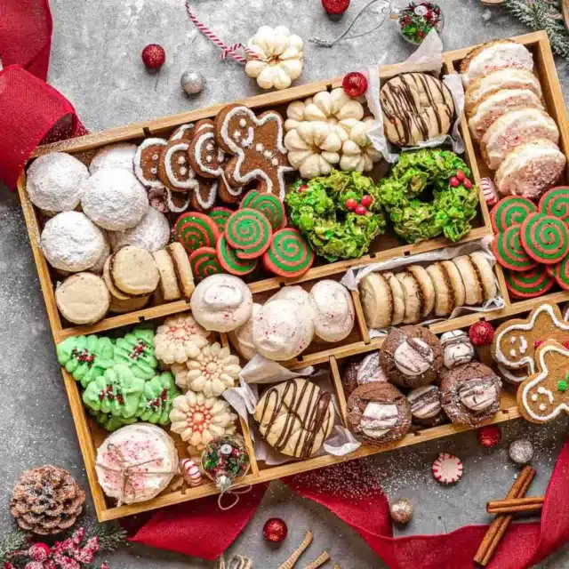 top down view of cookie box