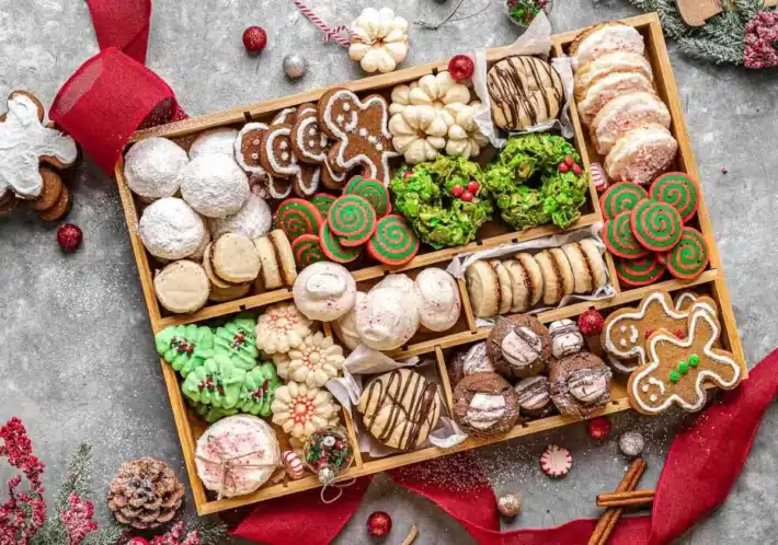 top down view of cookie box