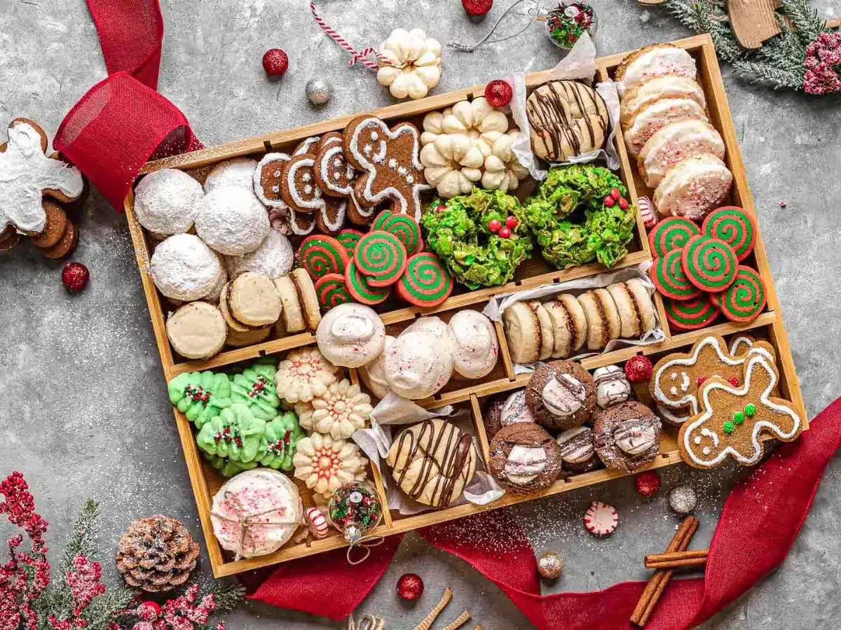 top down view of cookie box 
