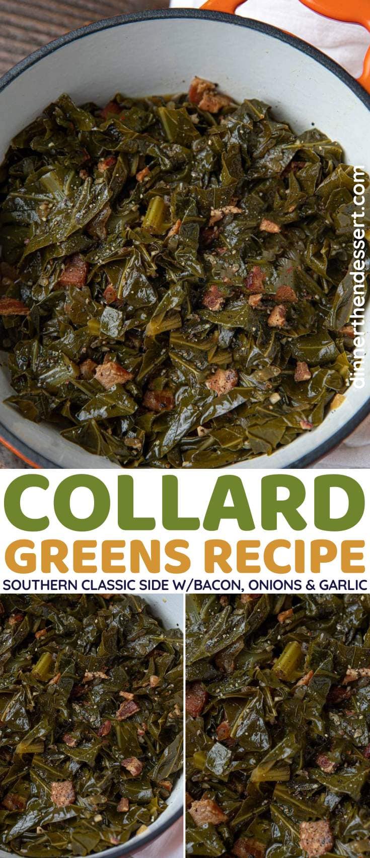 Southern Style Mustard Greens with Crispy Bacon - Tastes Just Like A Memory