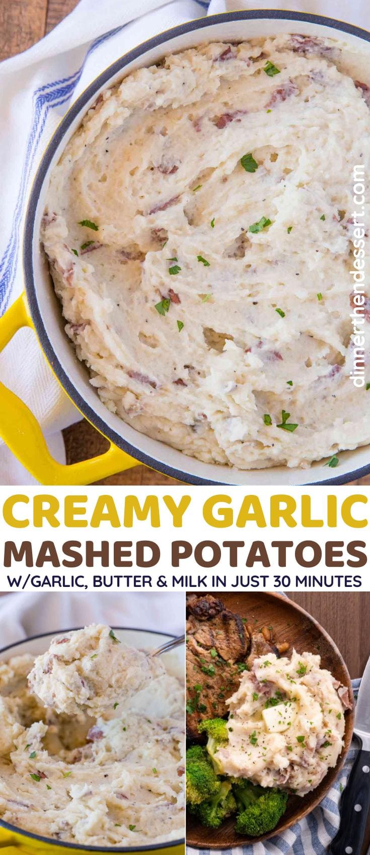 Creamy Garlic Mashed Potatoes Collage