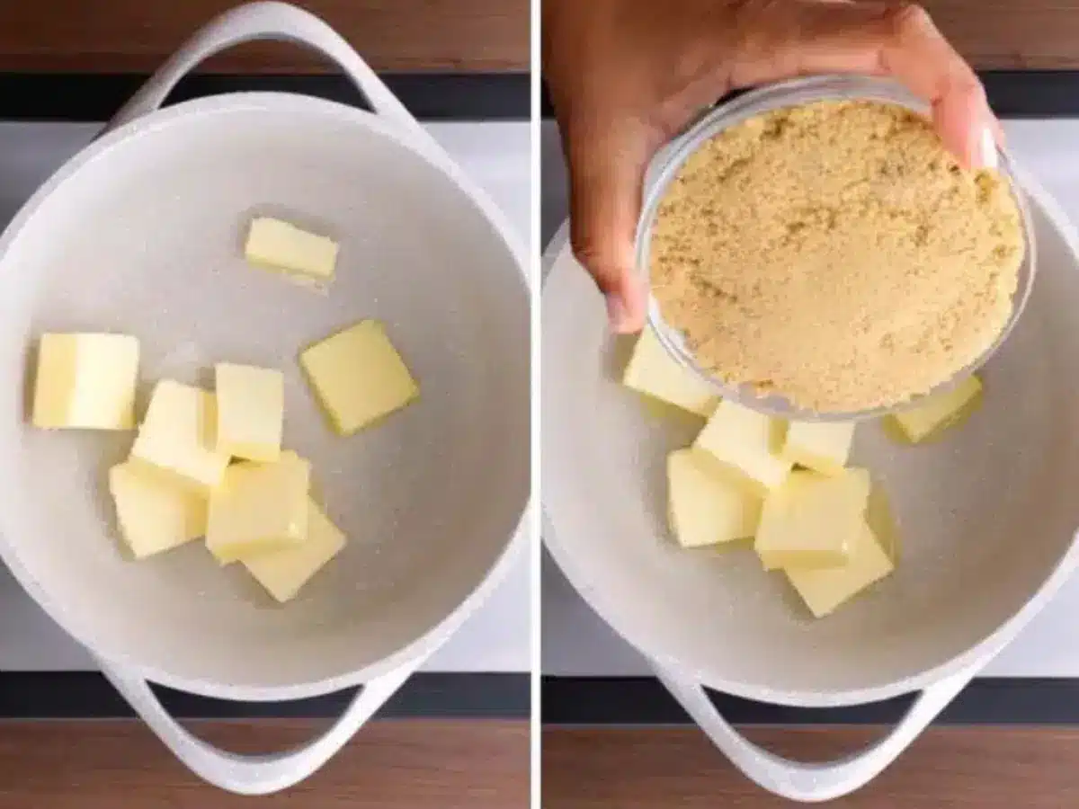 Collage of ingredients for bread