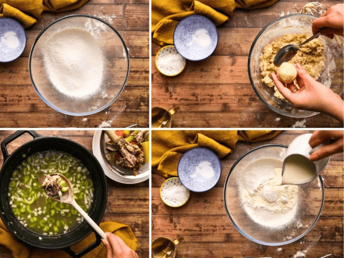 soup ingredients collage