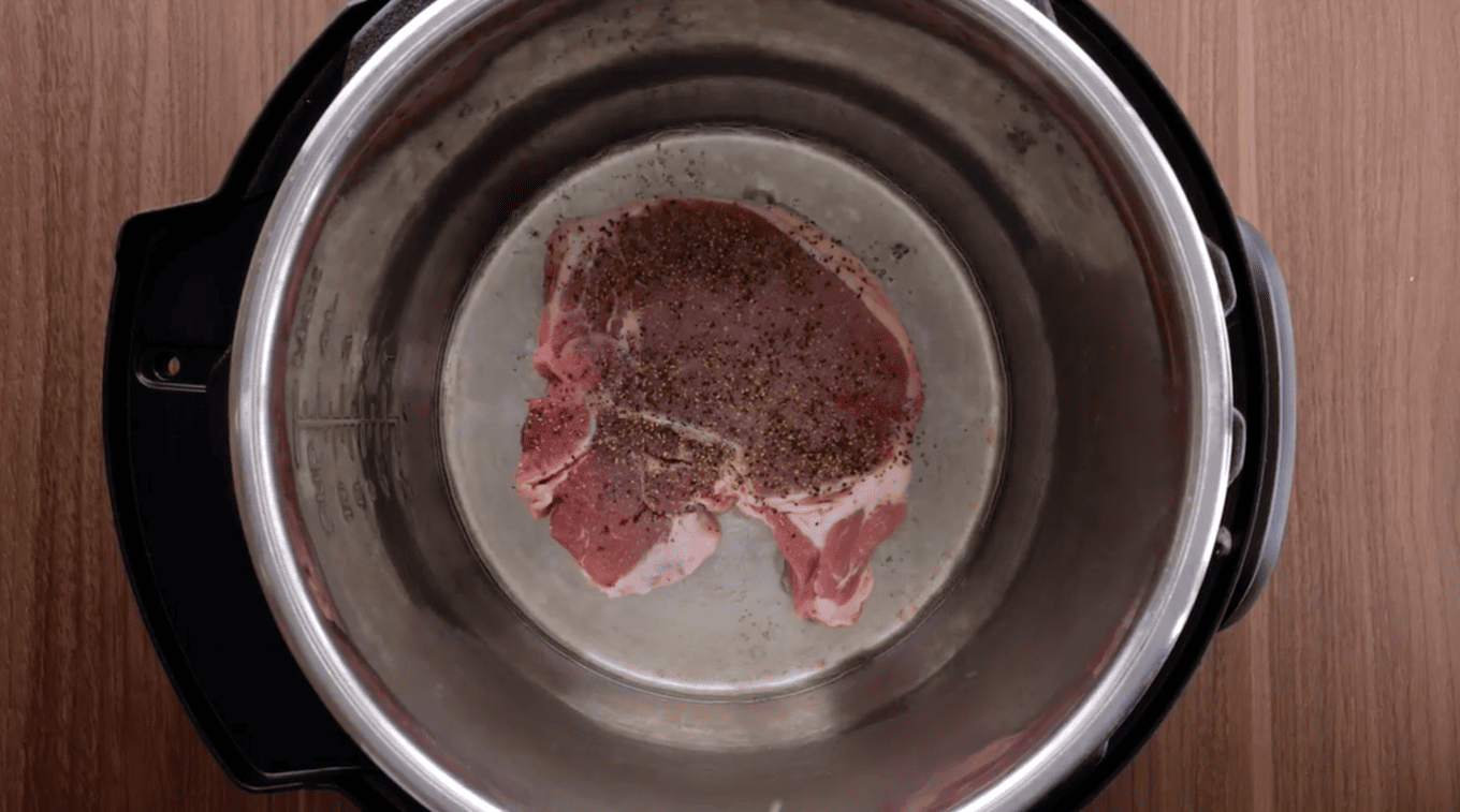 cooking pork chop in an Instant Pot
