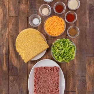 Taco Bell Seasoning ingredients in bowls