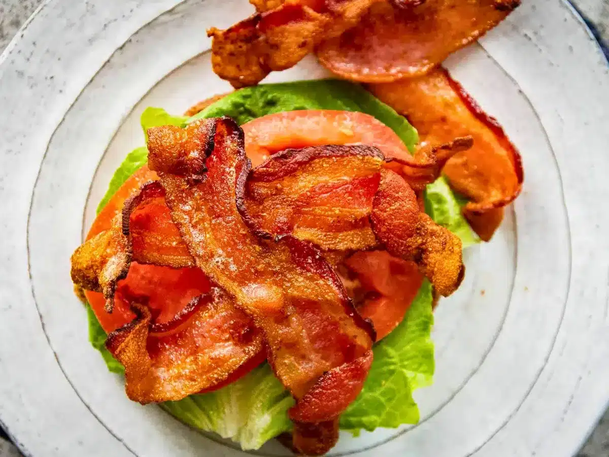 Bacon on sandwich