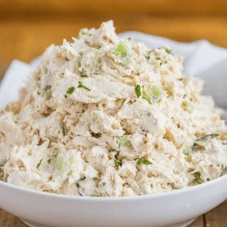 Cooked ingredients in a white bowl