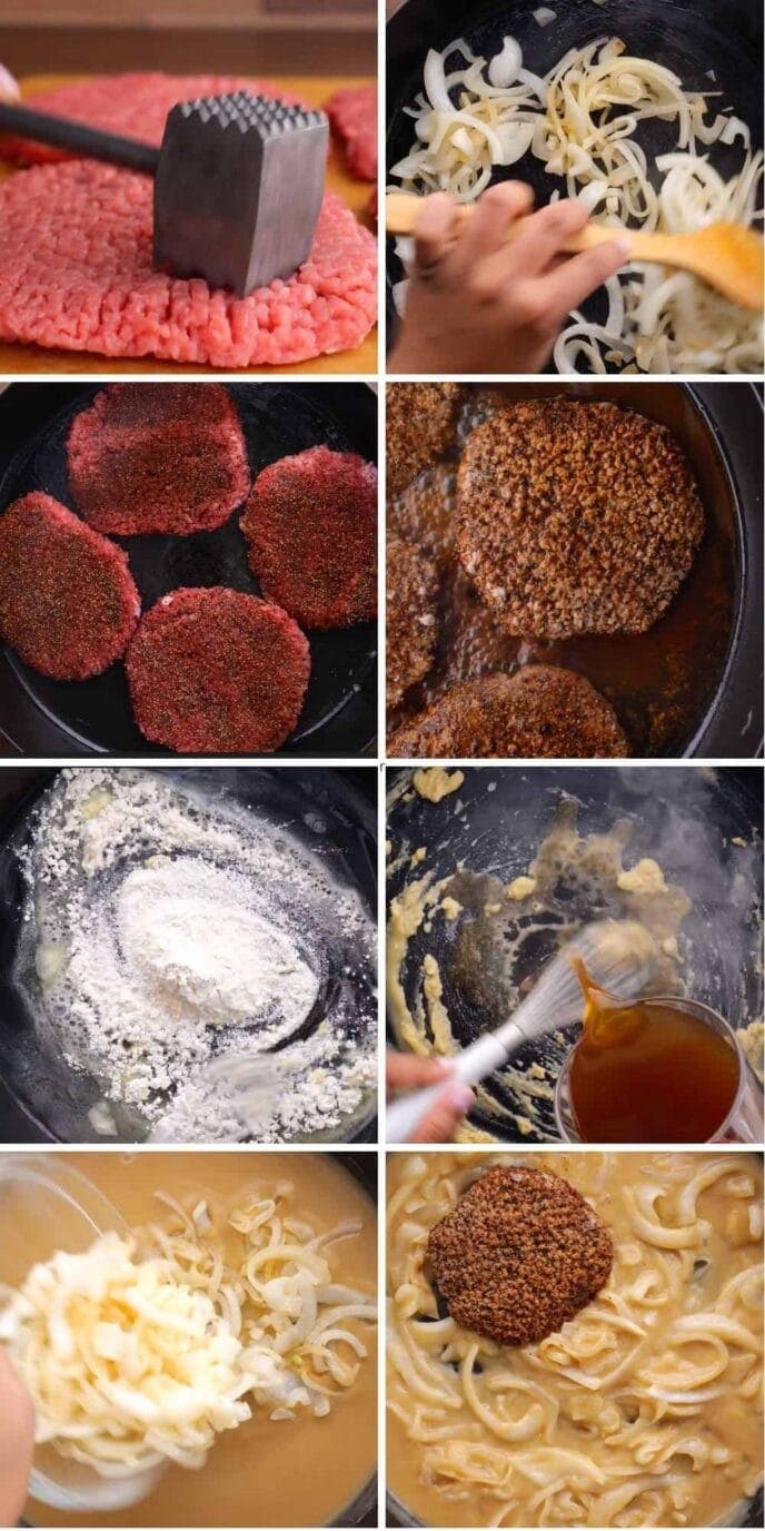 collage of ingredients and cooking