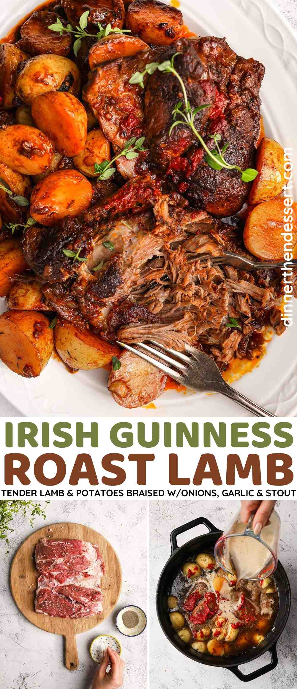 Irish Guinness Roast Lamb collage