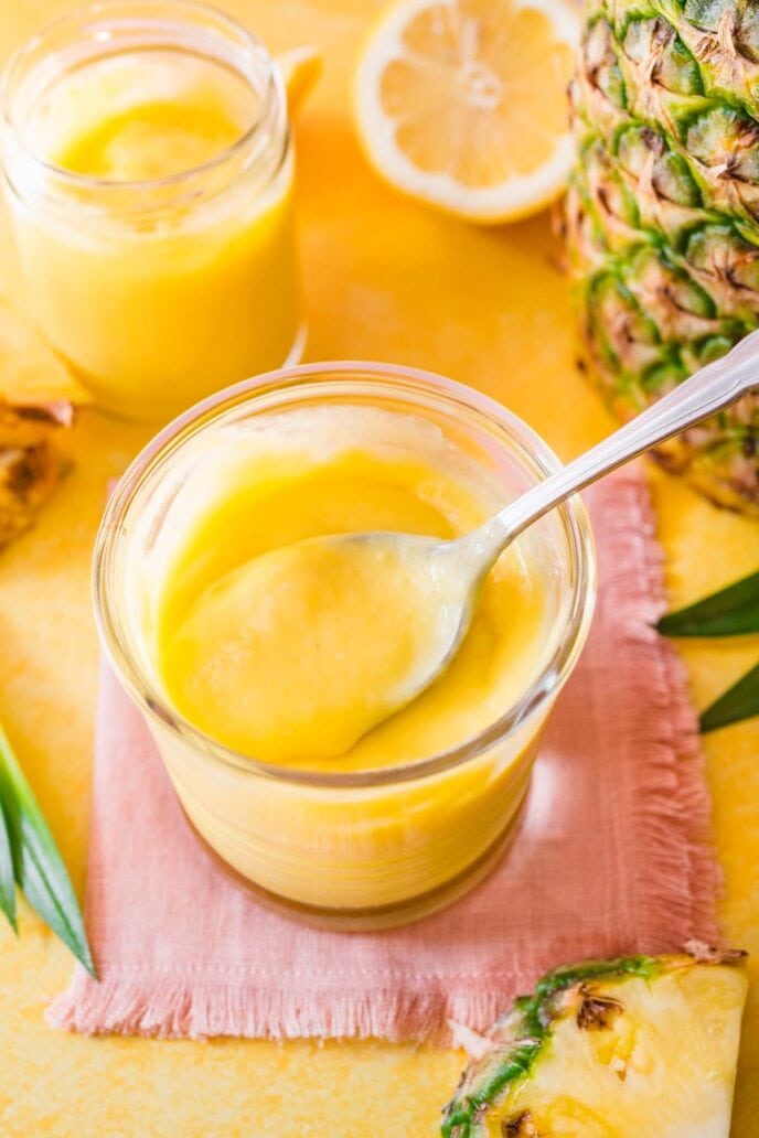 Pineapple Curd in a serving dish