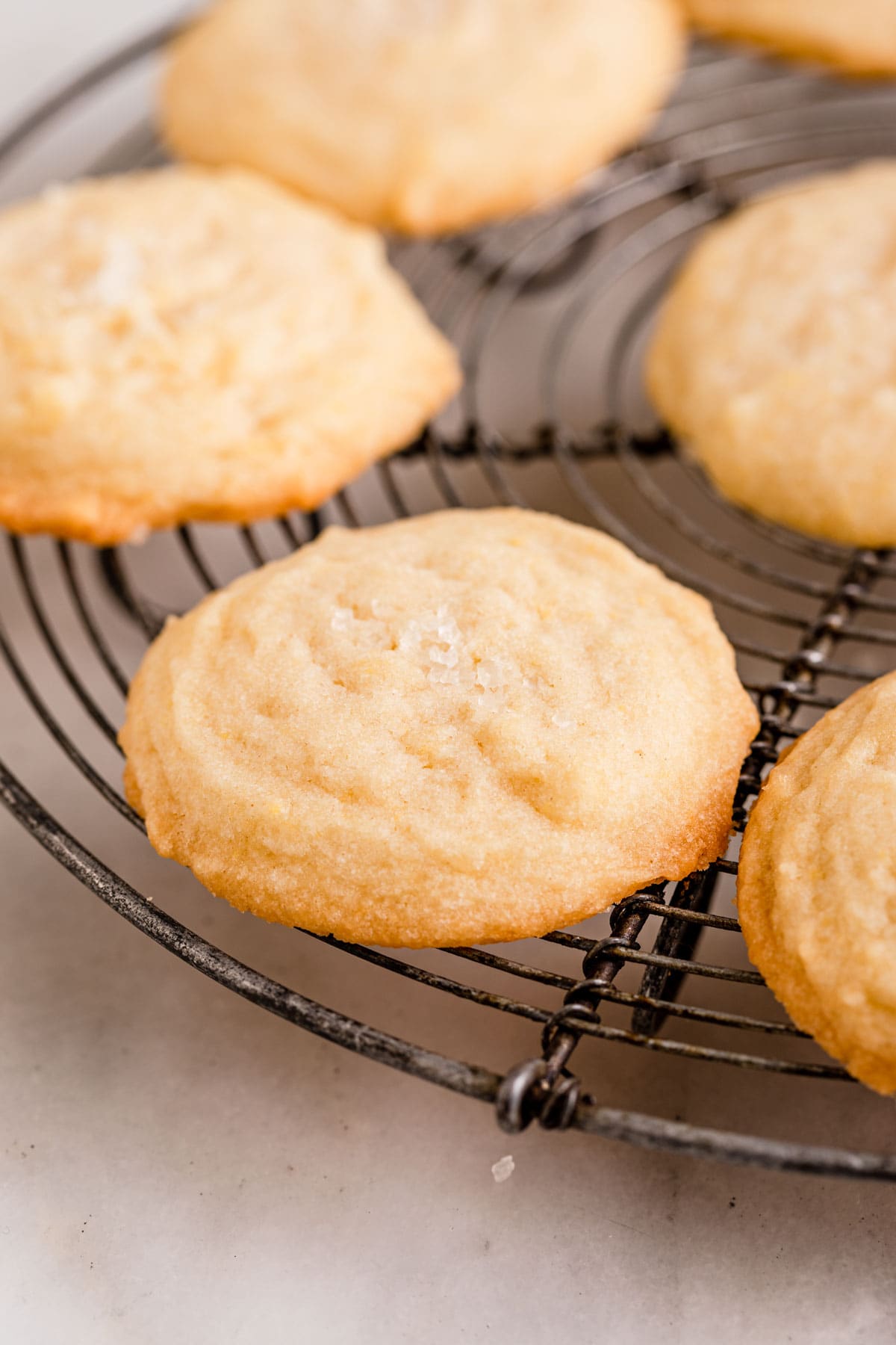 Amish Sugar Cookies baked cookies on cooling rack