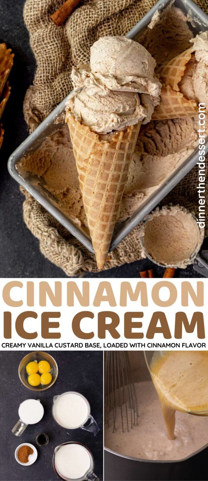 Cinnamon Ice Cream Collage