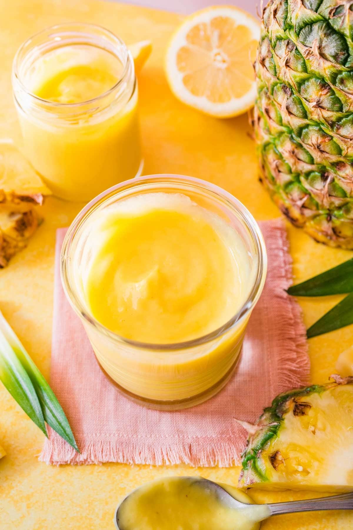 Tropical curd in a jar