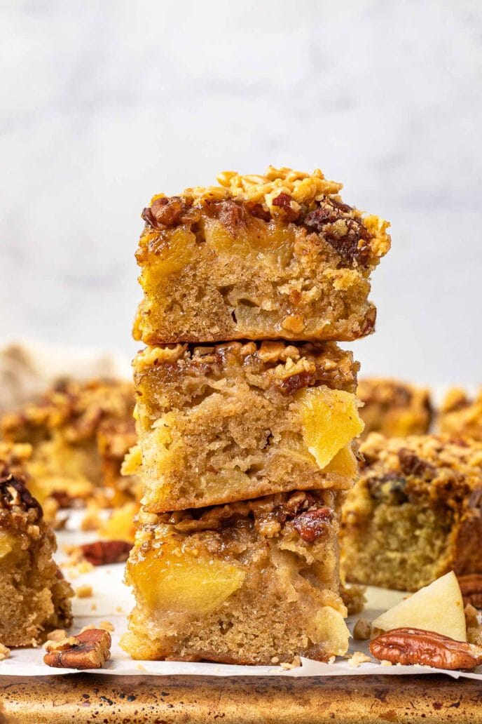 Toffee Apple Brownie Bars Recipe Dinner, then Dessert