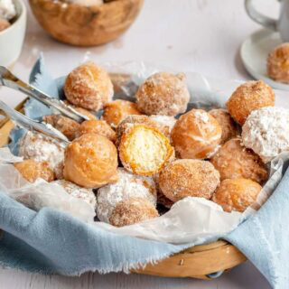 Basket of donut holes.