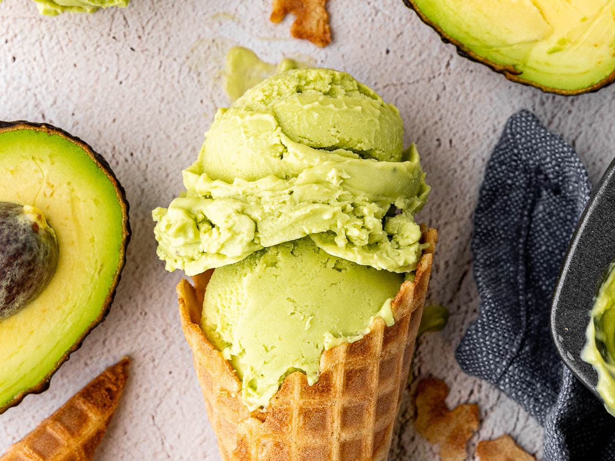 Ice cream in cone,