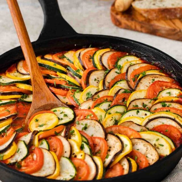 cooked layers of veggies