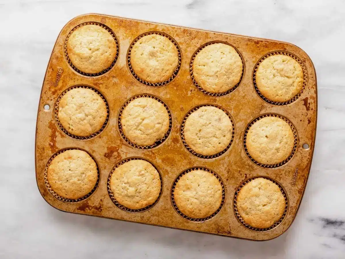 baked sweet treat in a muffin tin