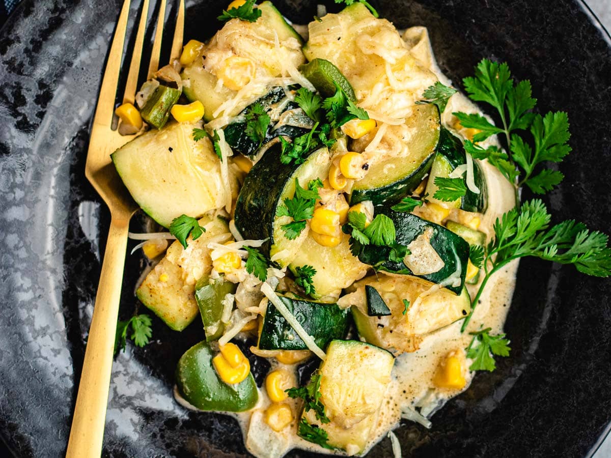 Easy Calabacitas (Mexican Zucchini) Recipe Dinner, then Dessert