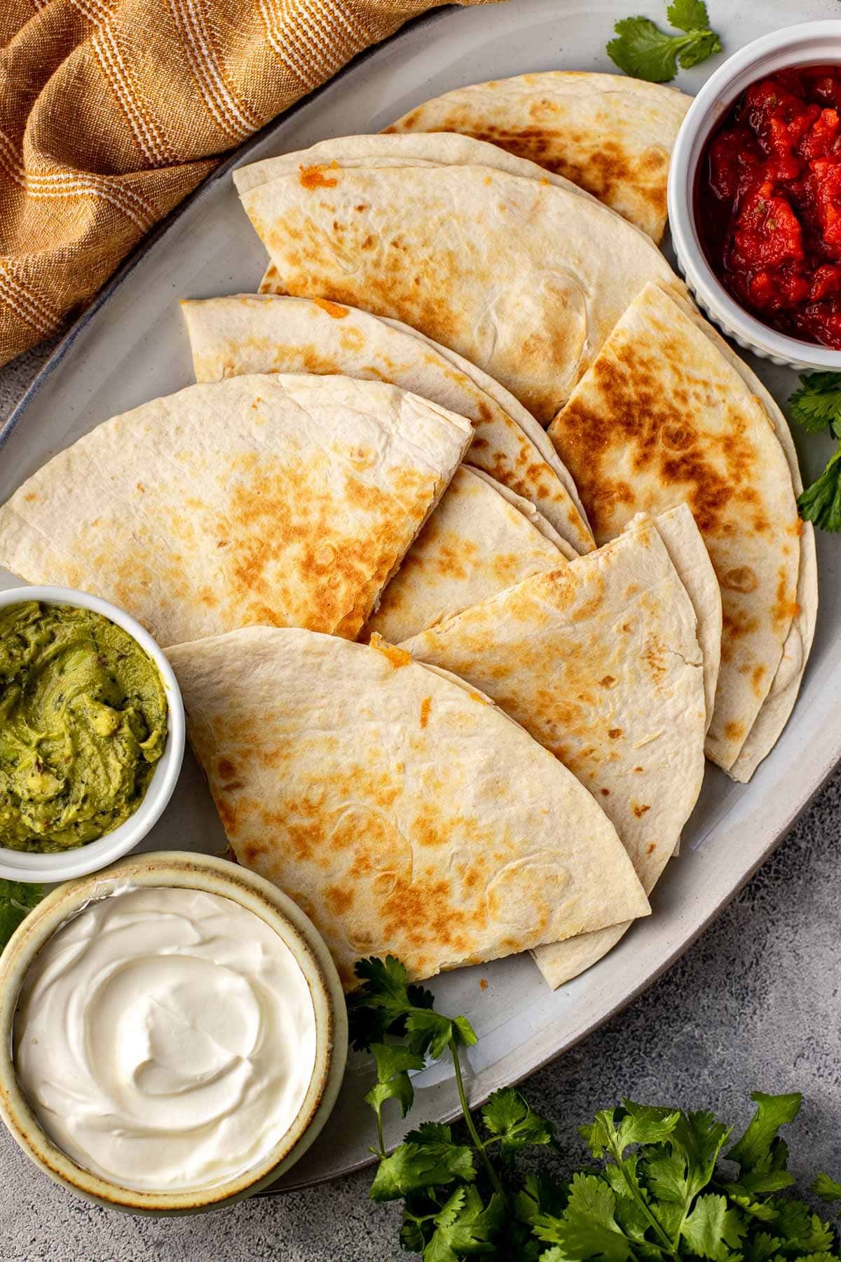 Cheese Quesadilla on plate