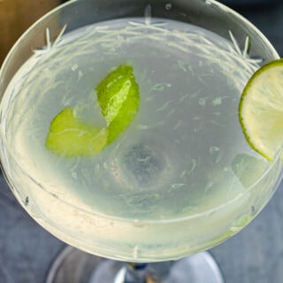 Finished cocktail in glass