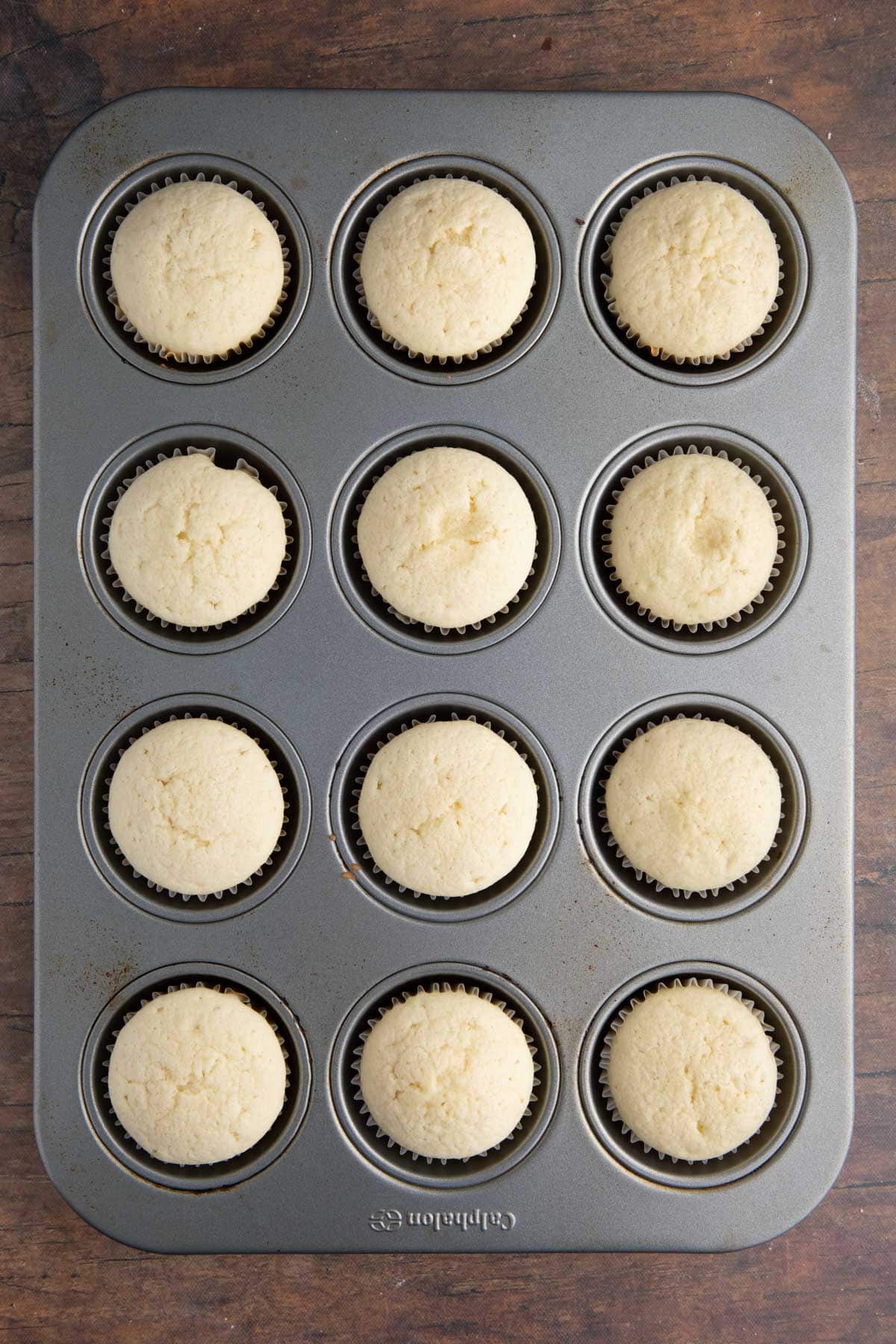 Coconut Cupcakes baked cupcakes in muffin tin