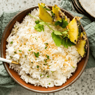 Closeup of cooked ingredients in a bowl ready to eat