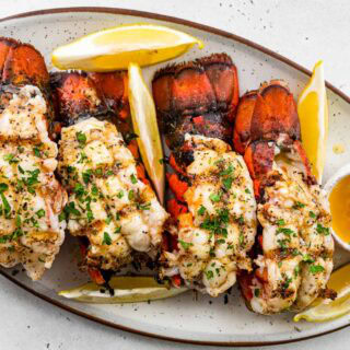 Large serving platter with lobster.