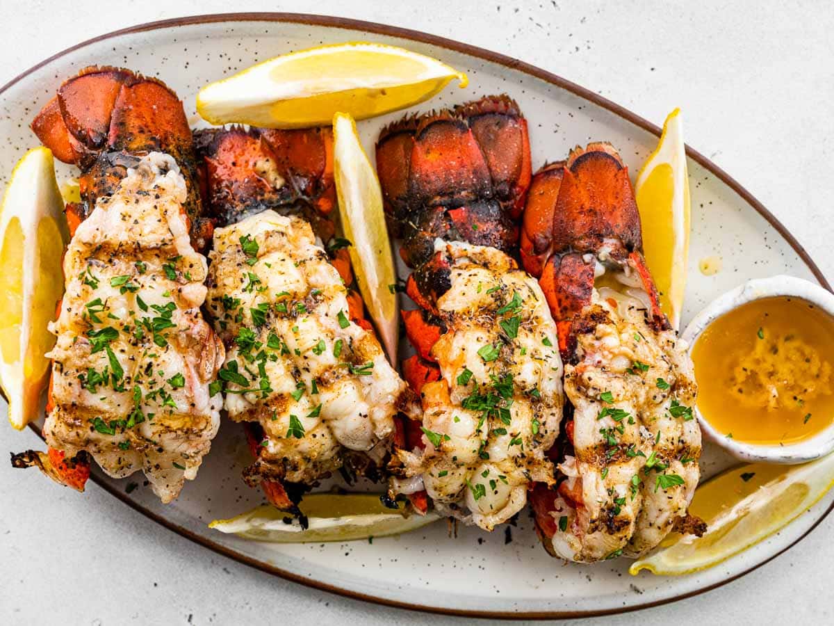 Large serving platter with lobster.