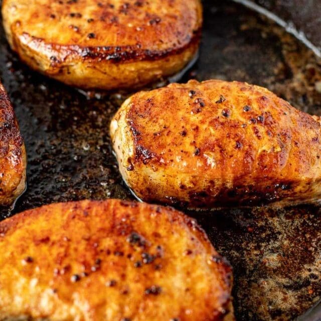 Pan fried pork.