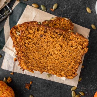 Slice of sweet dessert bread.