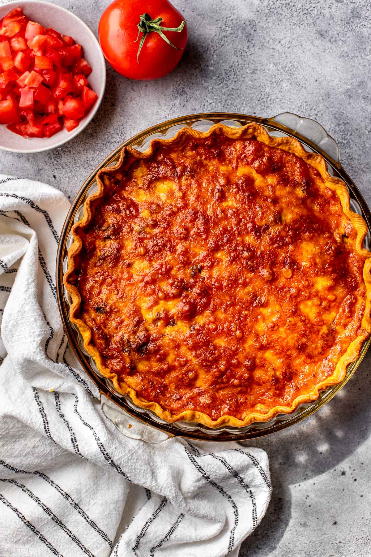 Taco Pie baked in pan