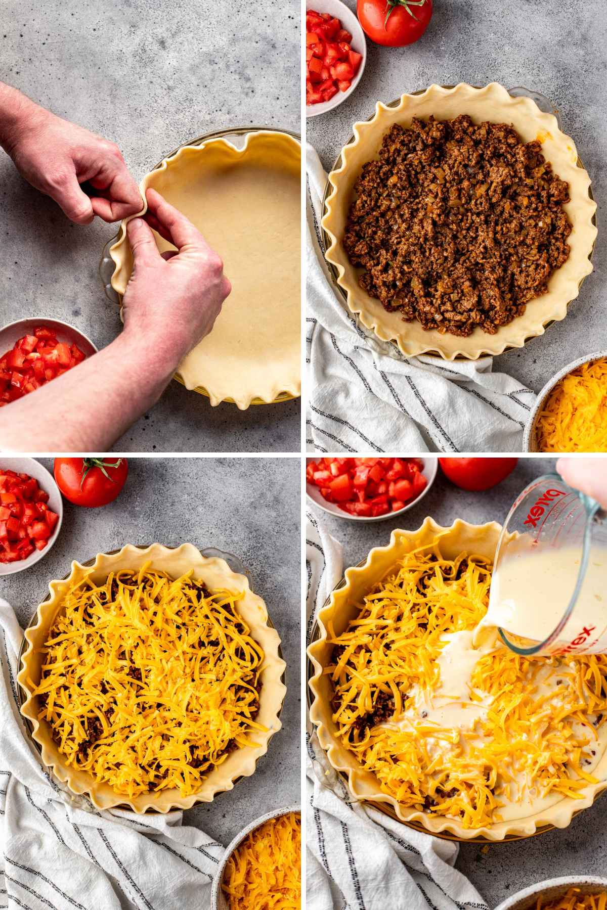 Taco Pie Collage