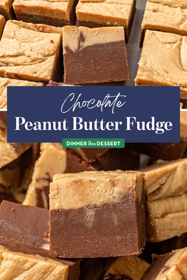 Chocolate Peanut Butter Fudge collage