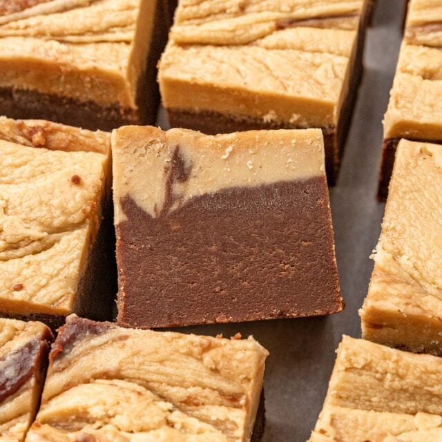 Chocolate Peanut Butter Fudge square