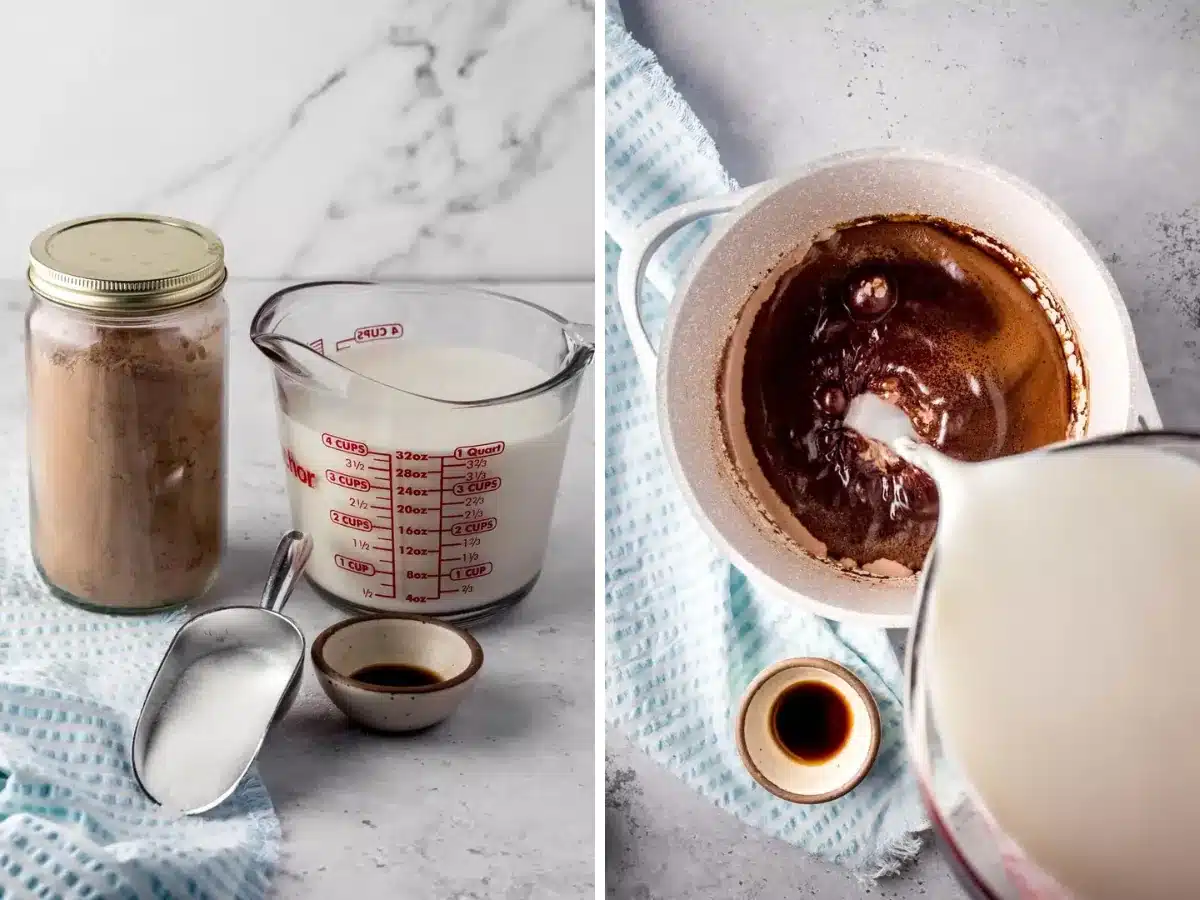 ingredients and mixing collage