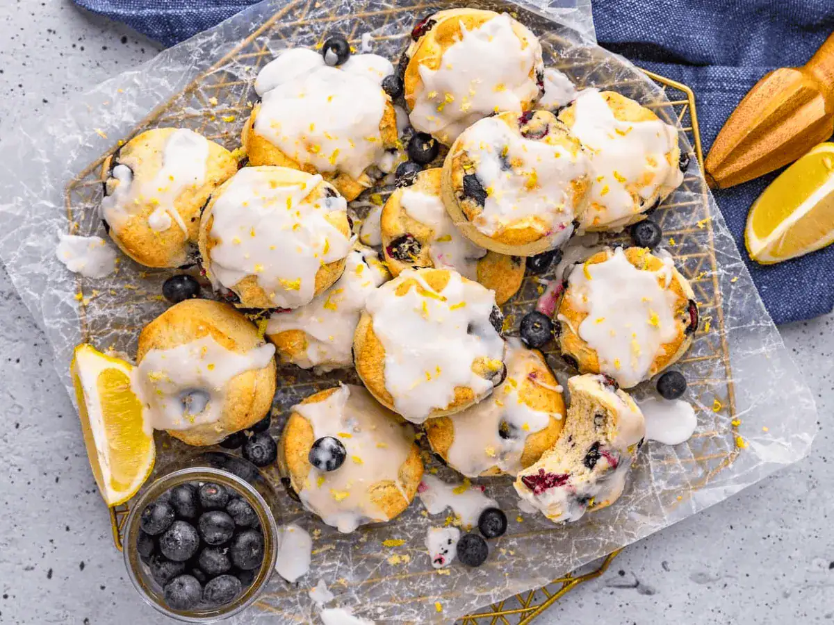 Pile of biscuits with glaze