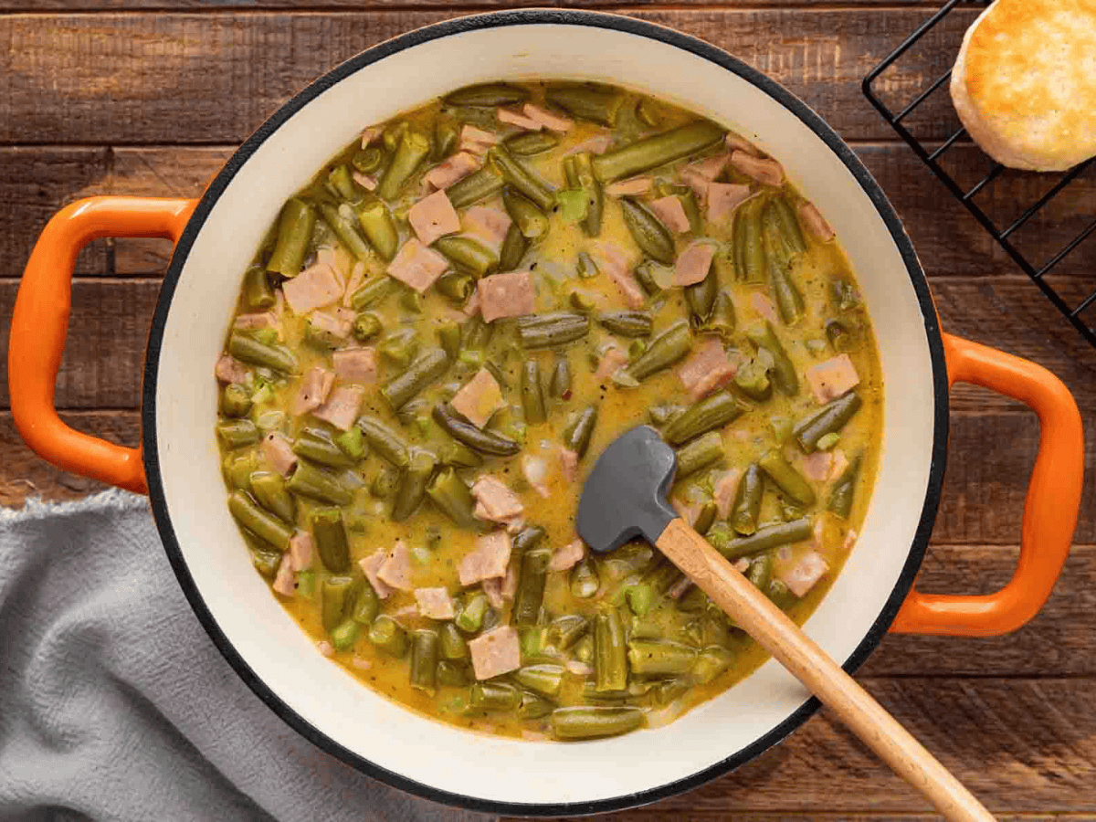 All ingredients added in dutch oven cooking 