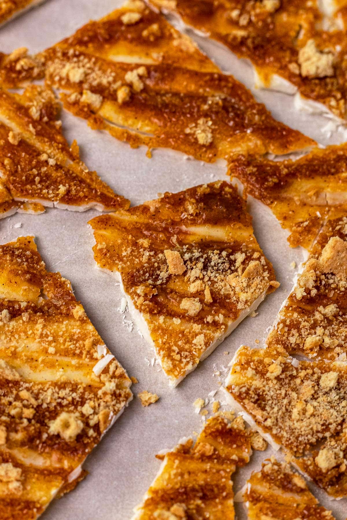 Pumpkin Spice Bark up close