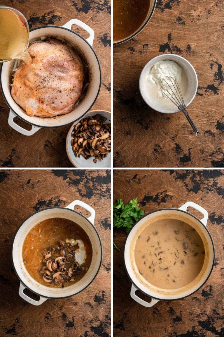 Braised Pork Roast with Mushroom Gravy Recipe Dinner, then Dessert