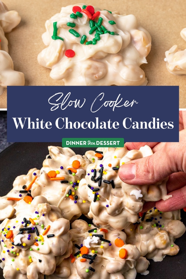 Slow Cooker White Chocolate Candies Collage