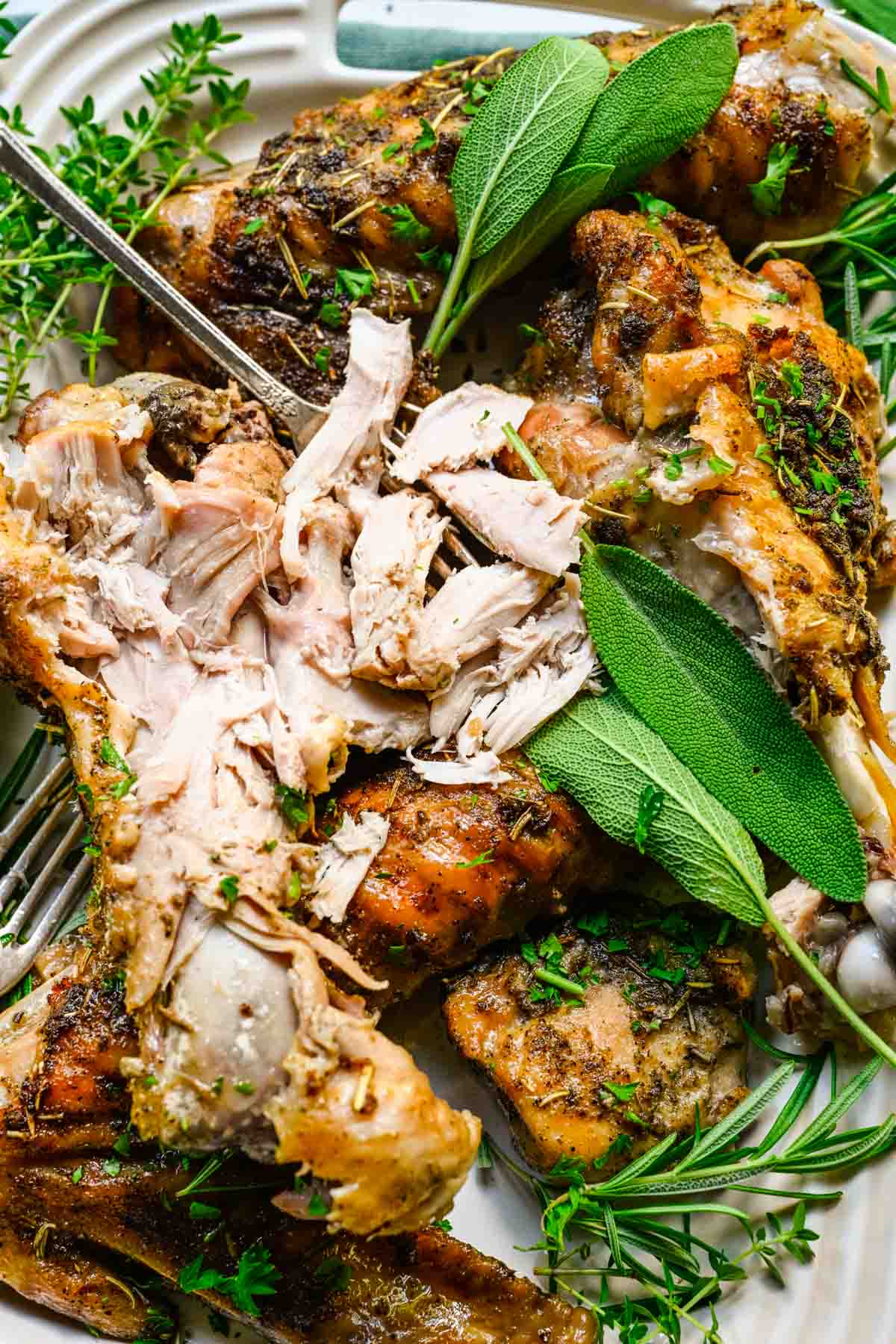 Garlic and Herb Butter Crispy Baked Turkey Wings - Modern Farmhouse Eats