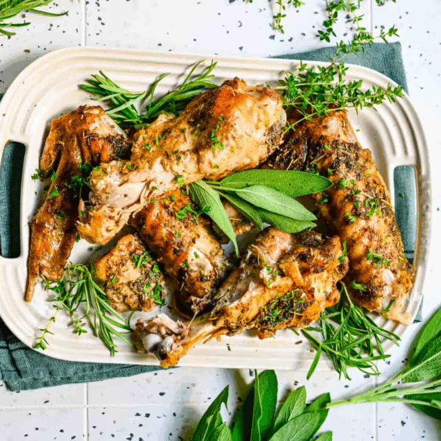 wings on a platter wish garnishes