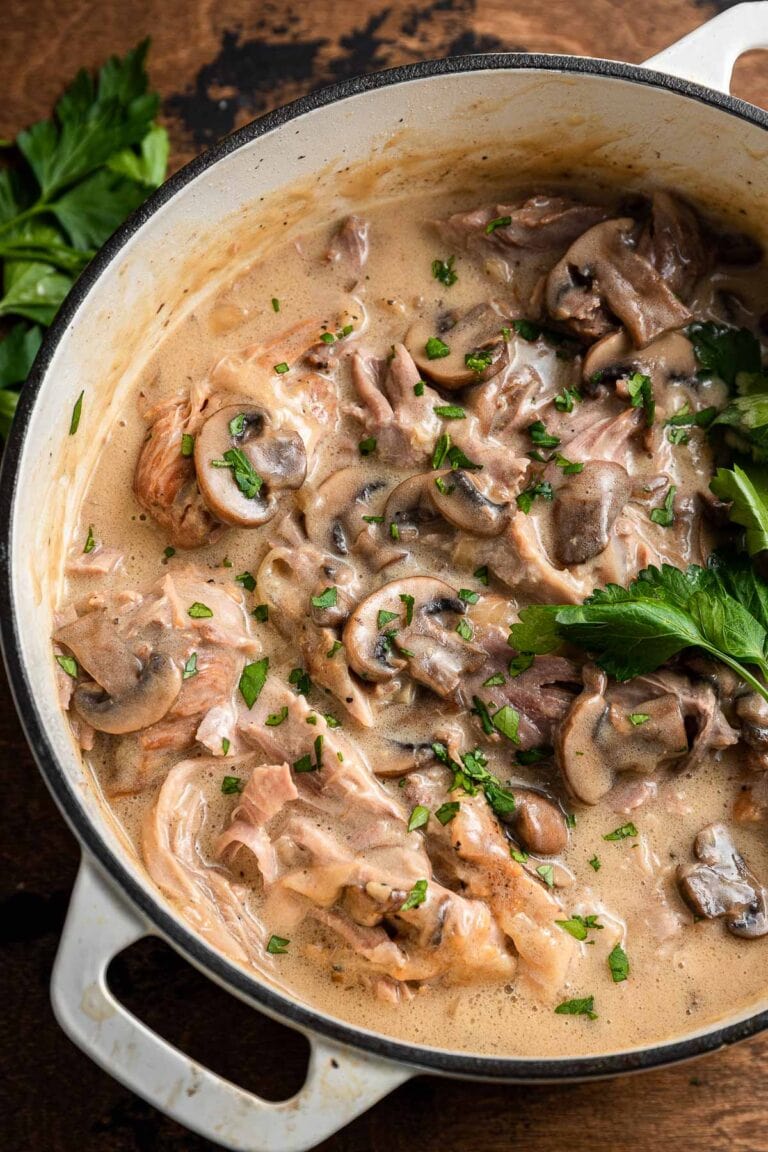Braised Pork Roast with Mushroom Gravy Recipe Dinner, then Dessert