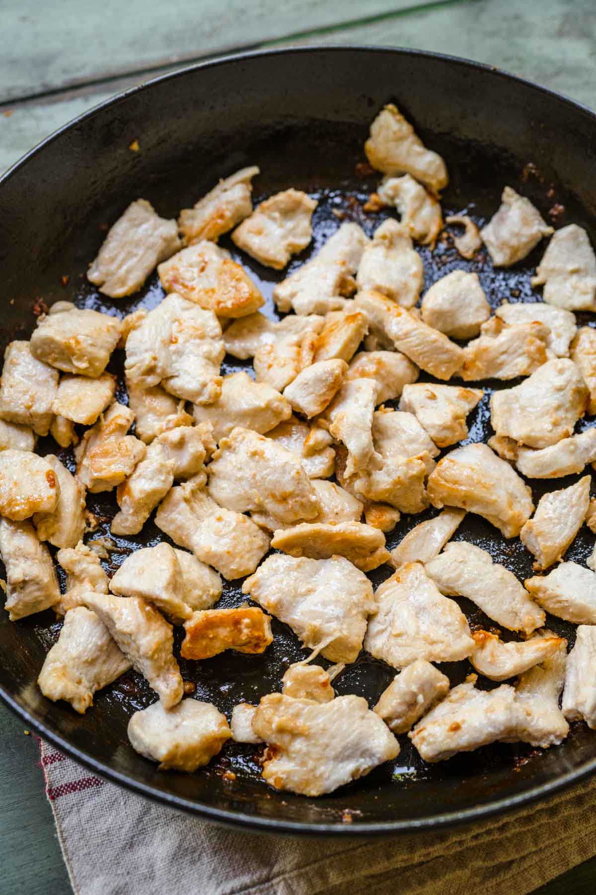 chicken being cooked