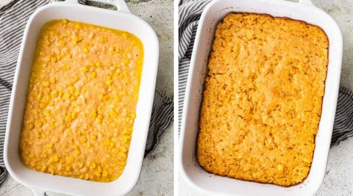 Cornbread Casserole Collage